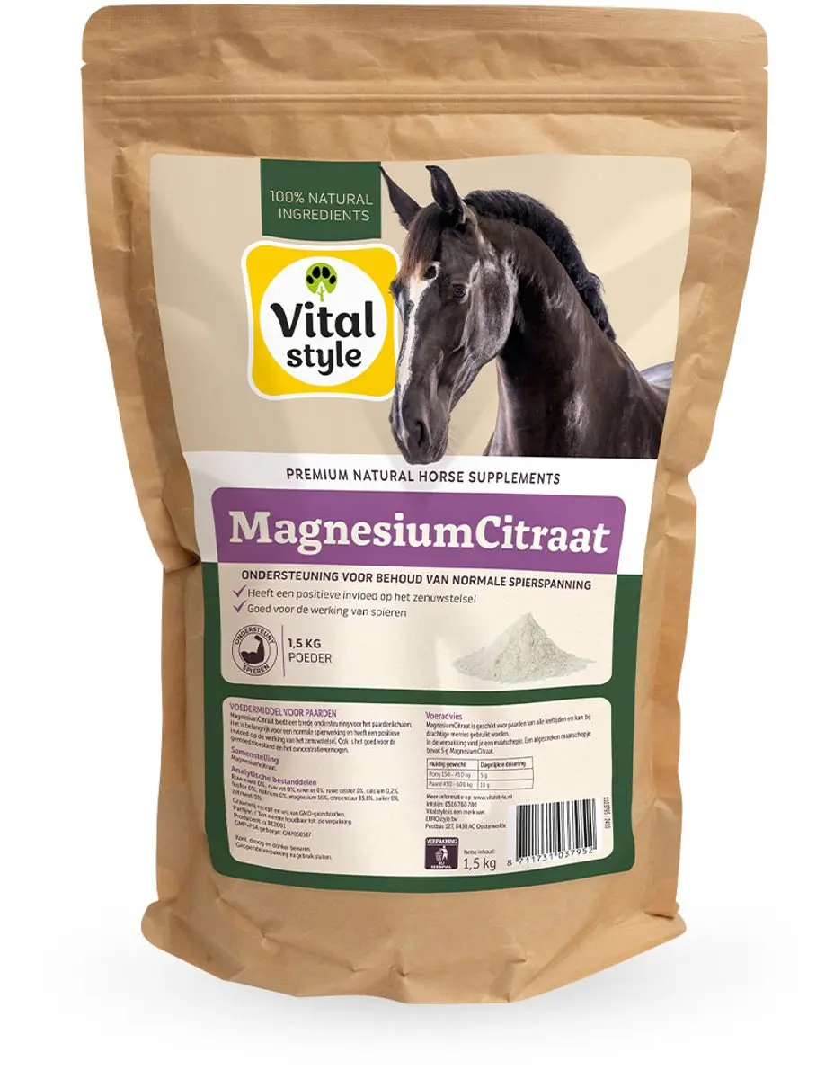 VITALstyle Magnesiumcitraat Paardensupplement 1,5kg