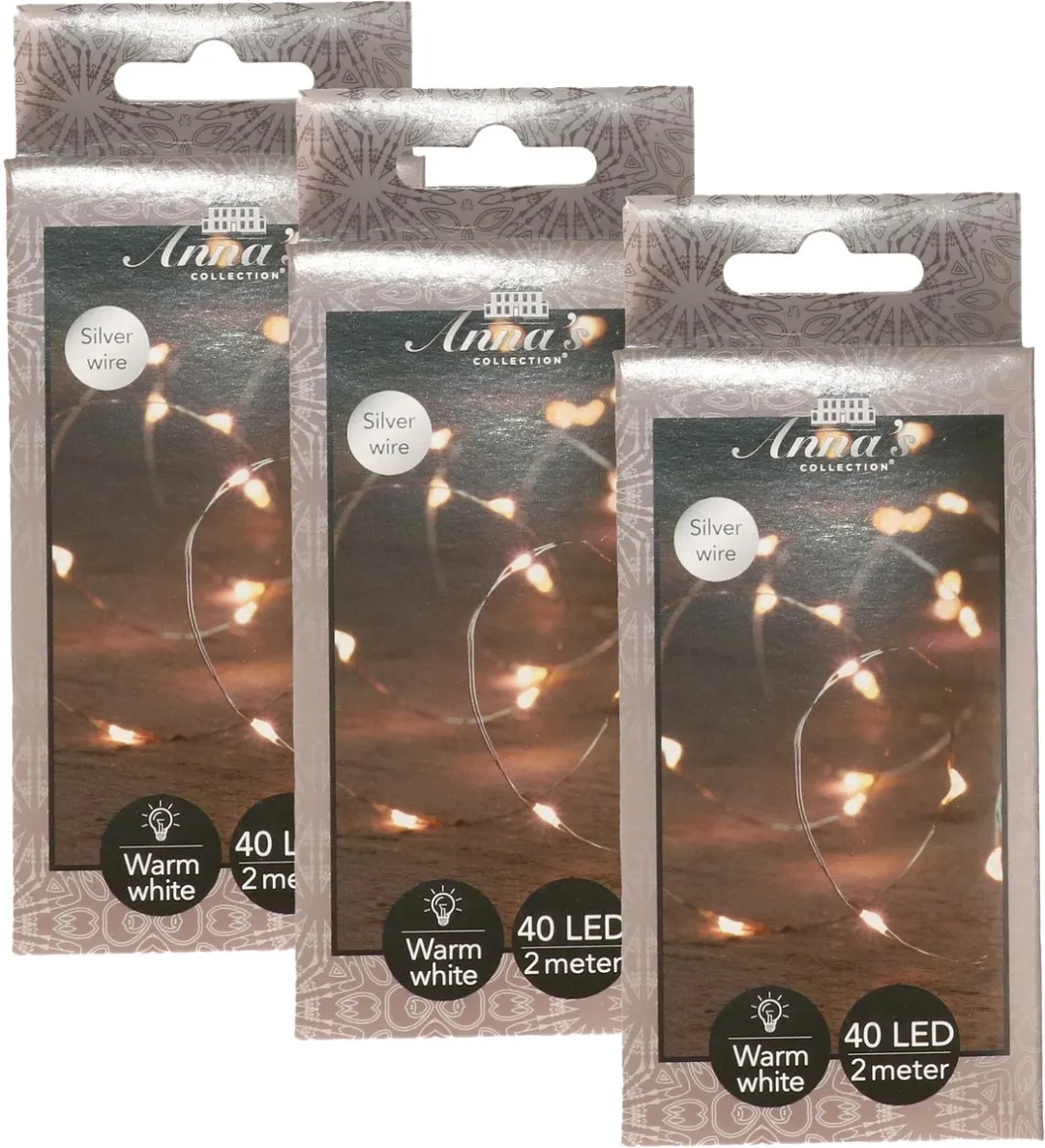 Anna's Collection Draadverlichting 100 LED Warm Wit - 200cm