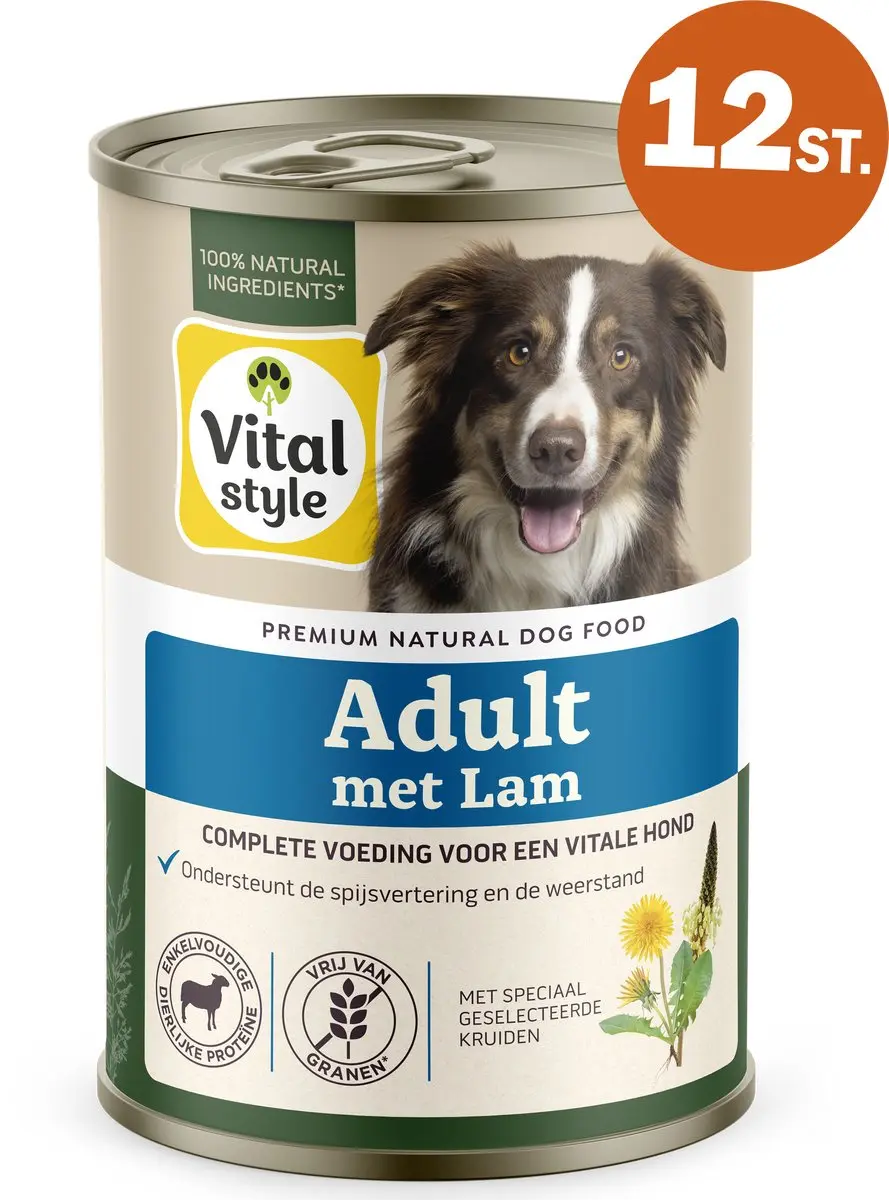 Vitalstyle Hond Adult Met Lam