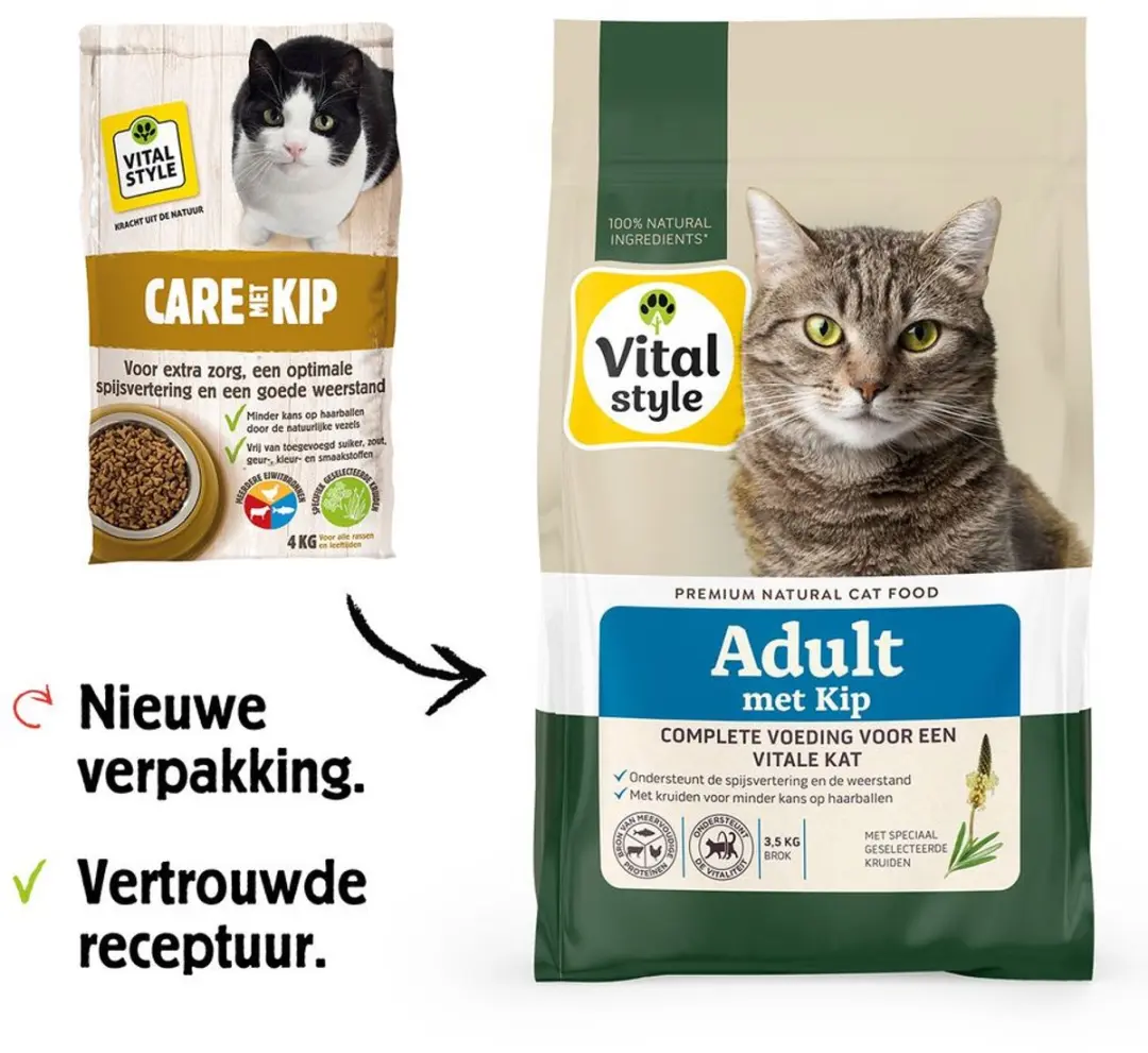 VITALstyle Adult Kip Kattenbrokken - 10 kg - afbeelding 5 van 5