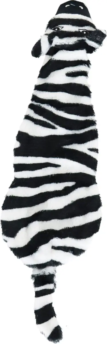 Boon Hondenspeelgoed Zebra Pluche + Piep Zwart/Wit 55cm