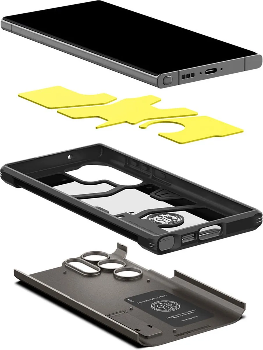 Spigen Tough Armor ACS05624 Hoesje - Samsung Galaxy S23 Ultra - Grijs