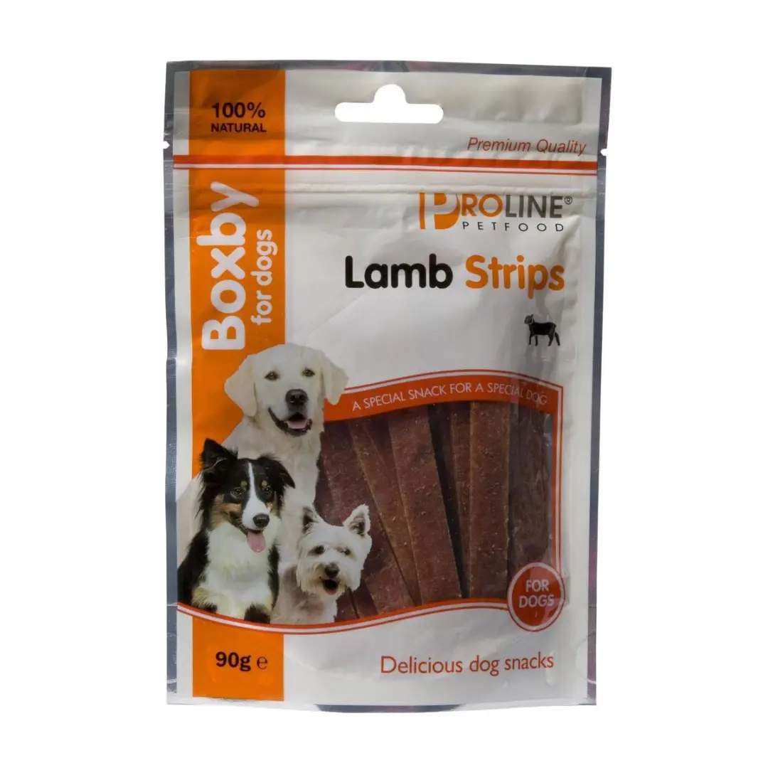 Proline Boxby Strips Lam Hondensnack - 90g - afbeelding 4 van 4