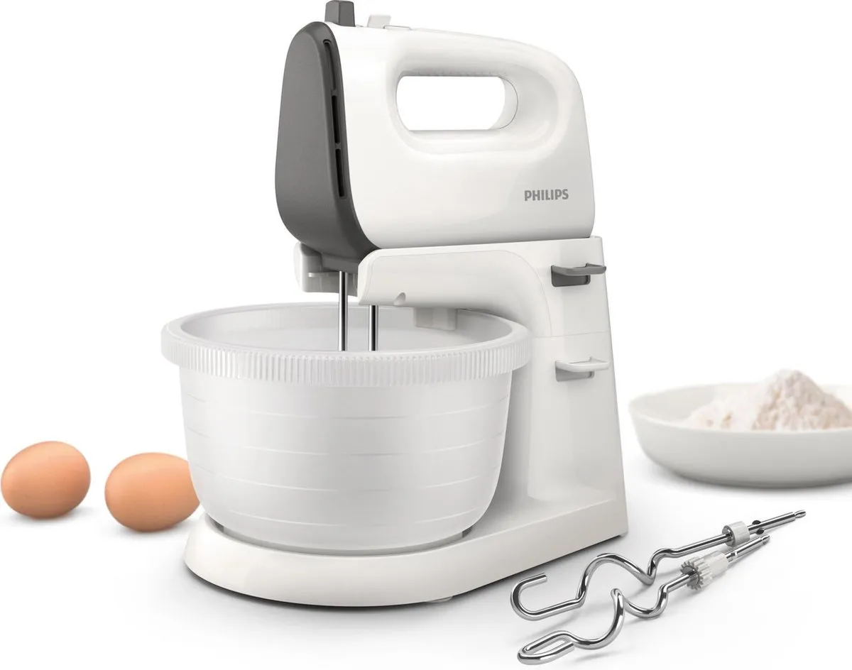 Philips HR3745/00 Handmixer - 450W - 6 Snelheden - 3L Kom - Grijs