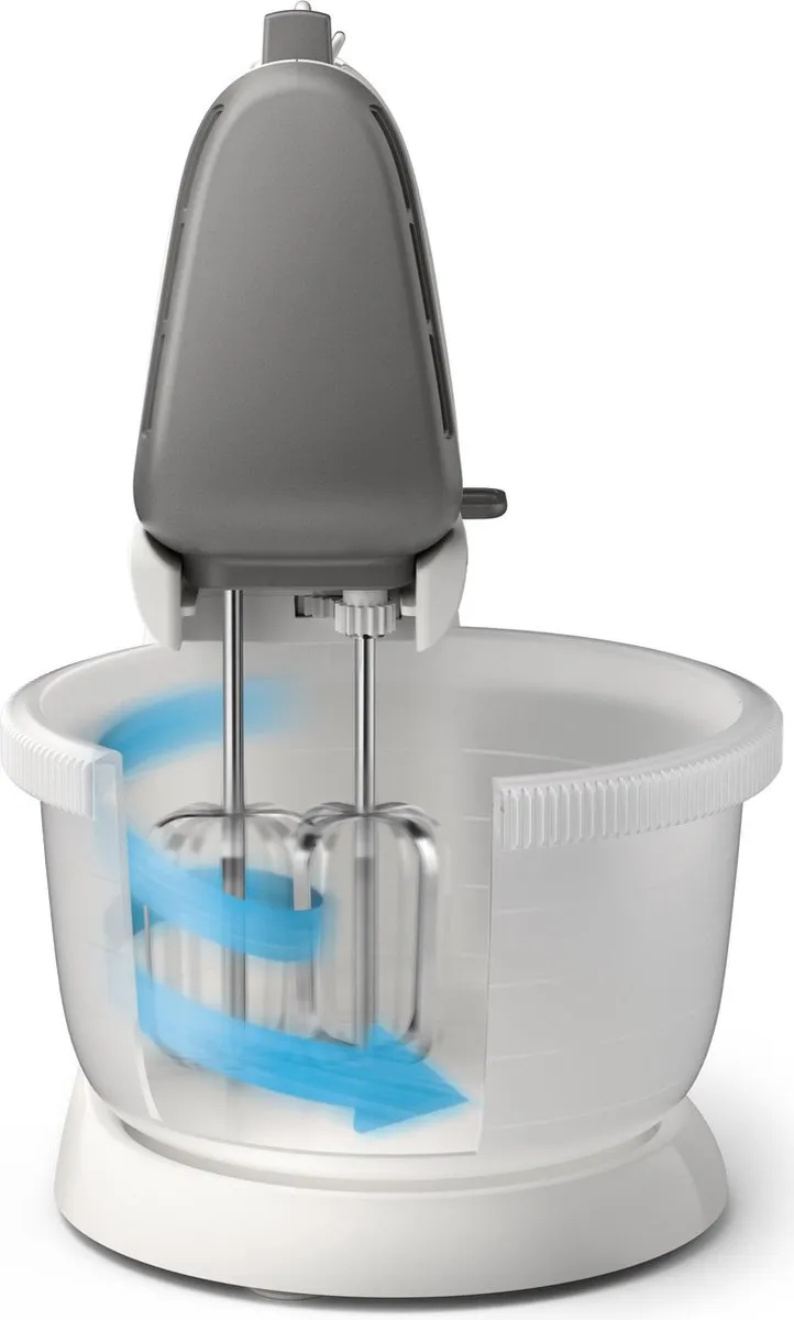 Philips HR3745/00 Handmixer - 450W - 6 Snelheden - 3L Kom - Grijs