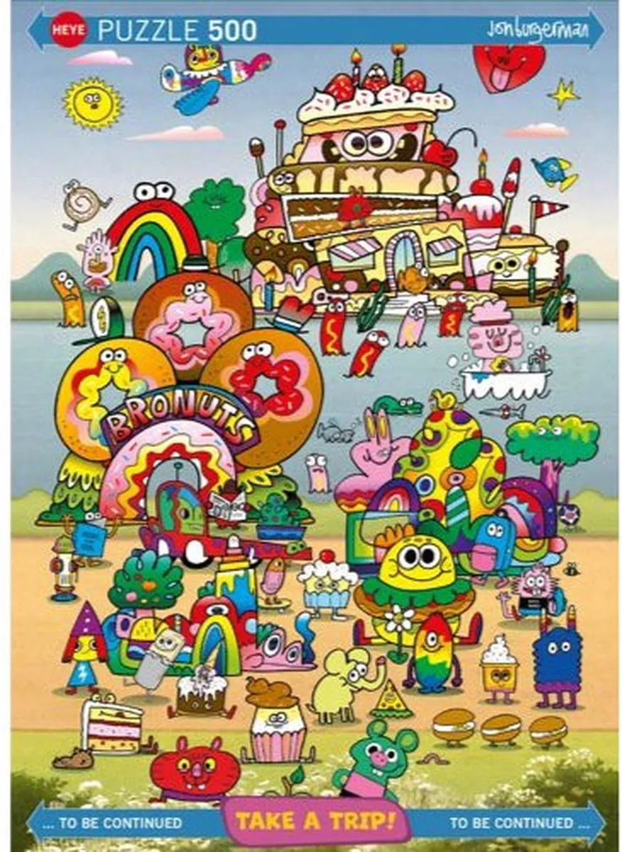 Heye With Jon Burgerman Puzzel 500 Stuks