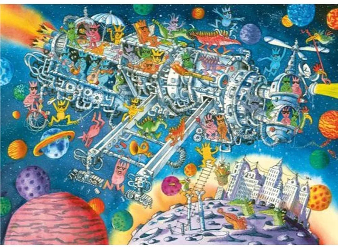 Heye Aliens Welcome! Puzzel - 1000 Stuks - Incl. Poster