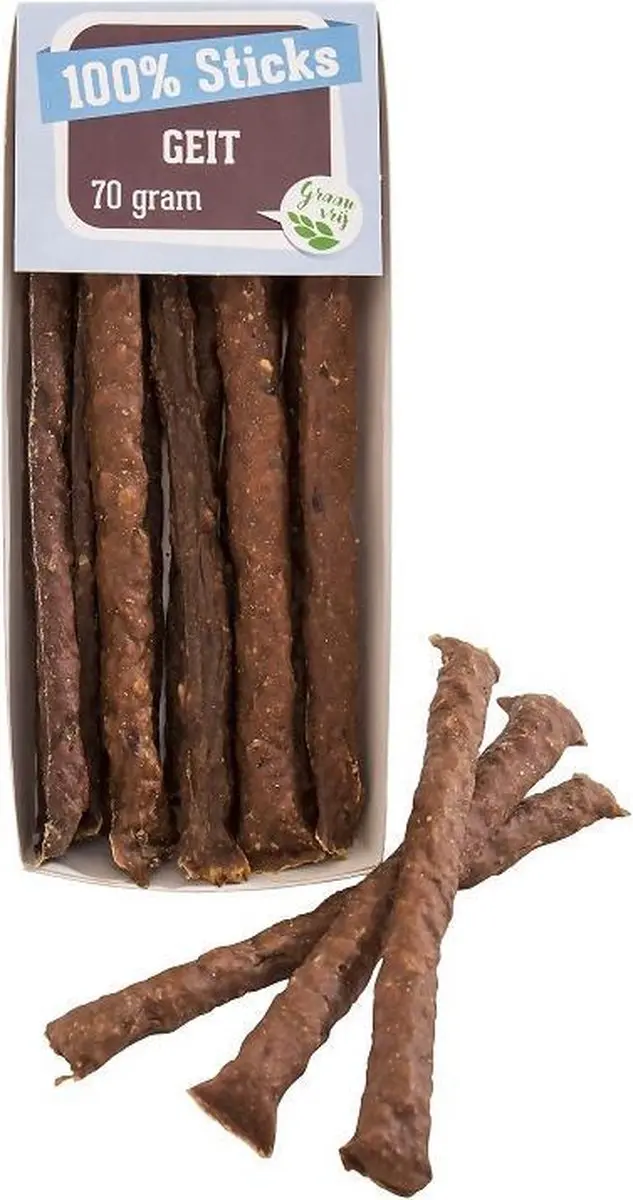 Hondensnacks geit- 100% Geitensticks-10x70 gram-Animal King-