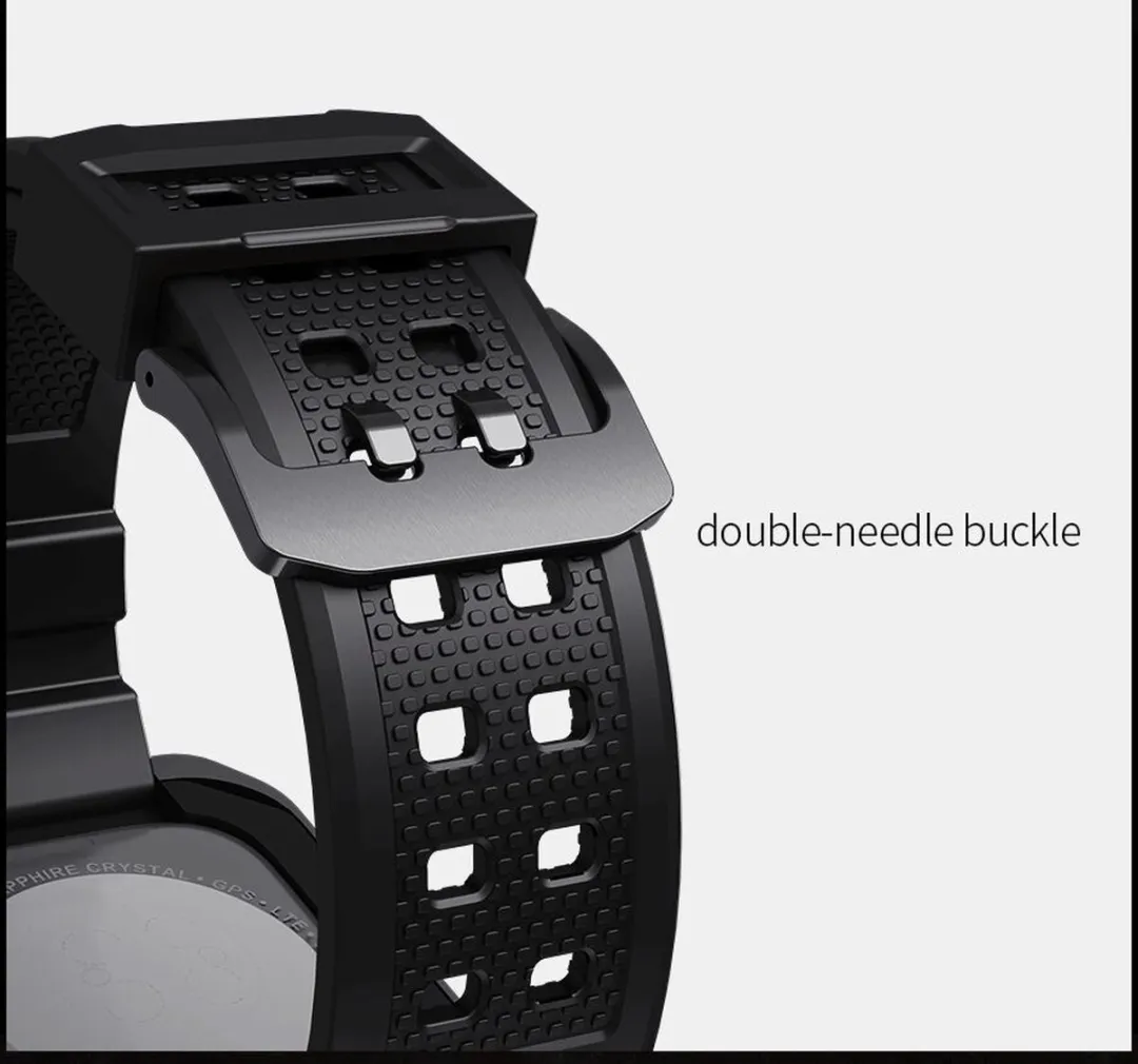 Nillkin DynaGuard Hoesje & Bandje - Apple Watch 44mm - Grijs/Zwart