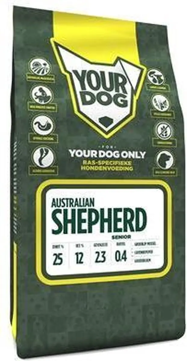 Yourdog Australian Shepherd Senior Hondenbrokken 12kg - afbeelding 2 van 3