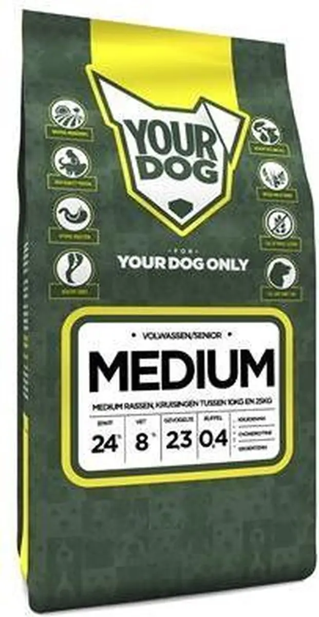 Yourdog Medium Hondenvoer 12 kg - afbeelding 2 van 2