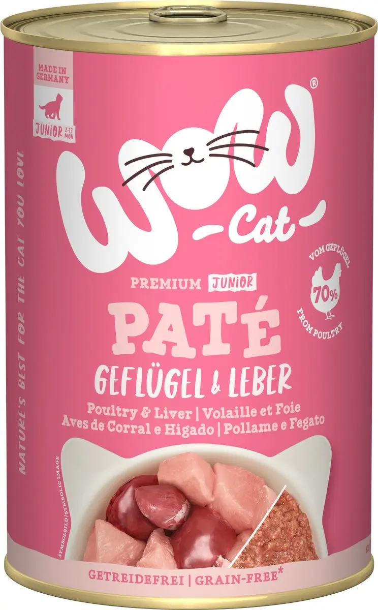 WOW Cat Junior Gevogelte & Lever Nat Kattenvoer