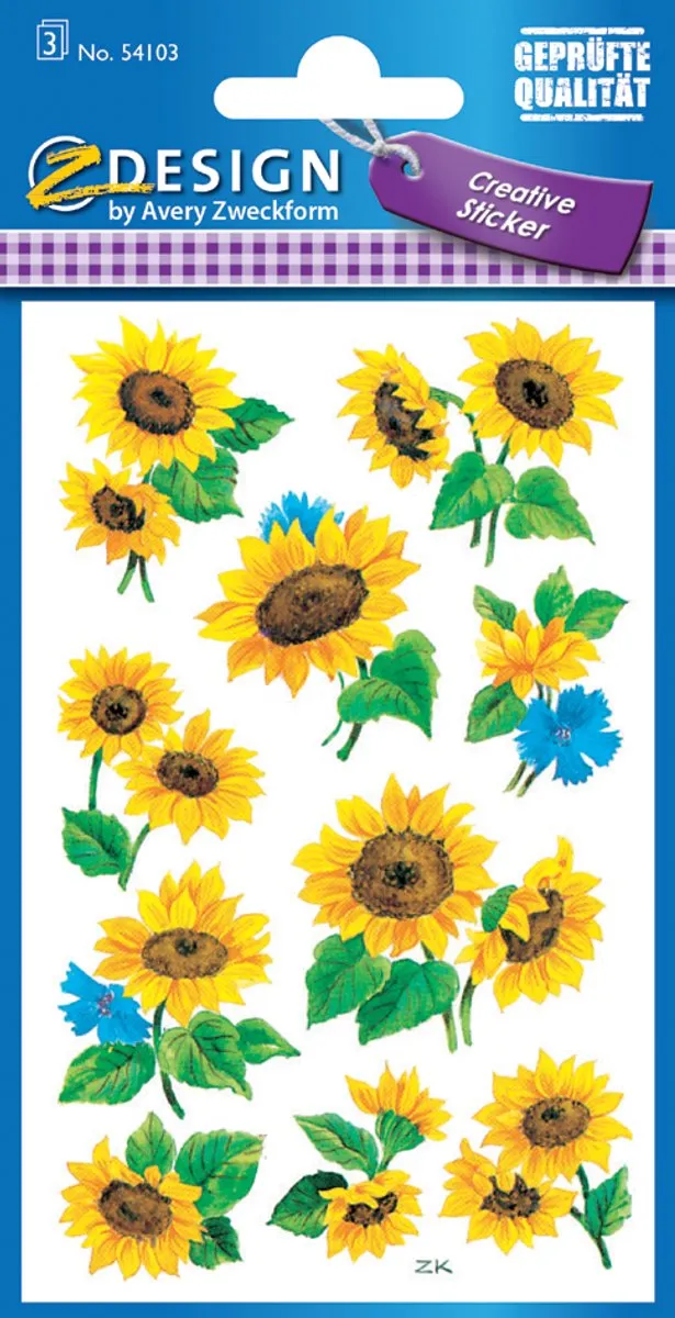 Avery AV-54304 Papieretiketten Bloempjes - 3 Vel - afbeelding 6 van 6