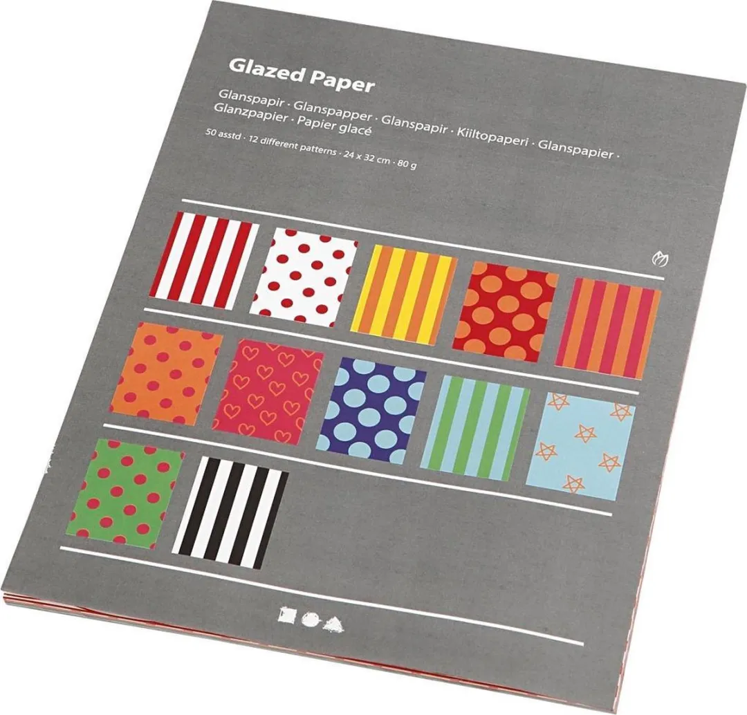 Creativ Company Glanspapier Bedrukt 24x32cm - 50 Vel - Multicolor