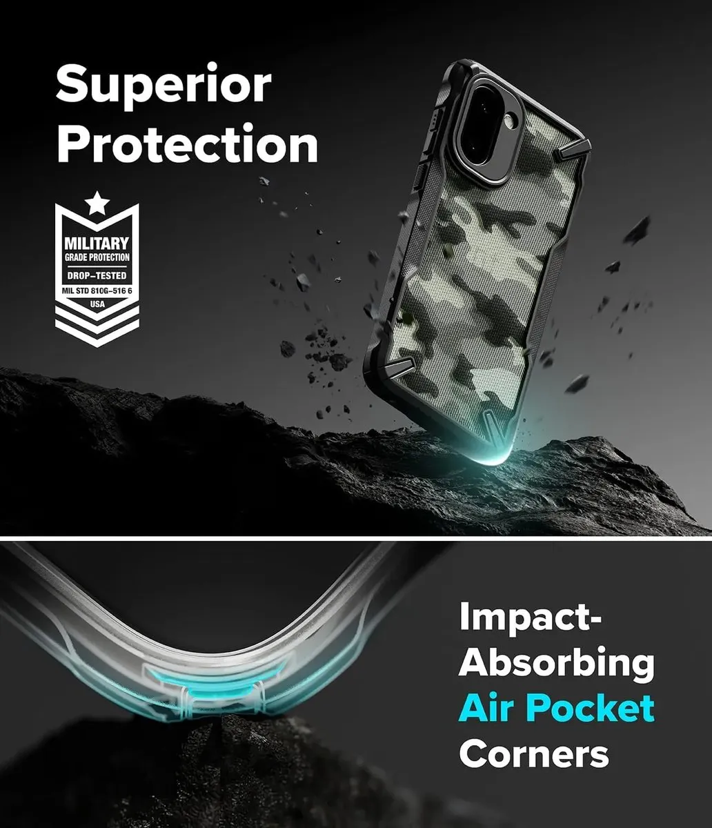 Ringke Fusion X Hoesje OnePlus 15R - Camo Zwart