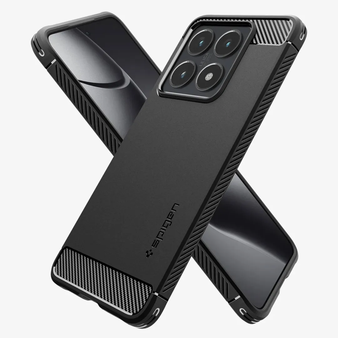 Spigen Rugged Armor ACS08858 Backcover - Xiaomi 14T Pro - Matte Black - afbeelding 6 van 6