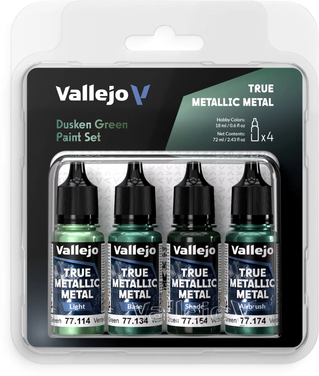 Vallejo True Metallic Metal Schemer Groen Acrylverfset