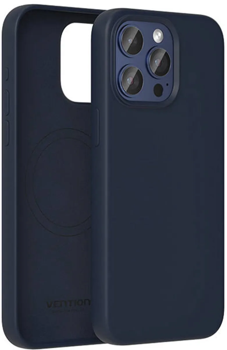 Vention Kufl0-30 Siliconen Hoesje iPhone 15 Pro - Blauw