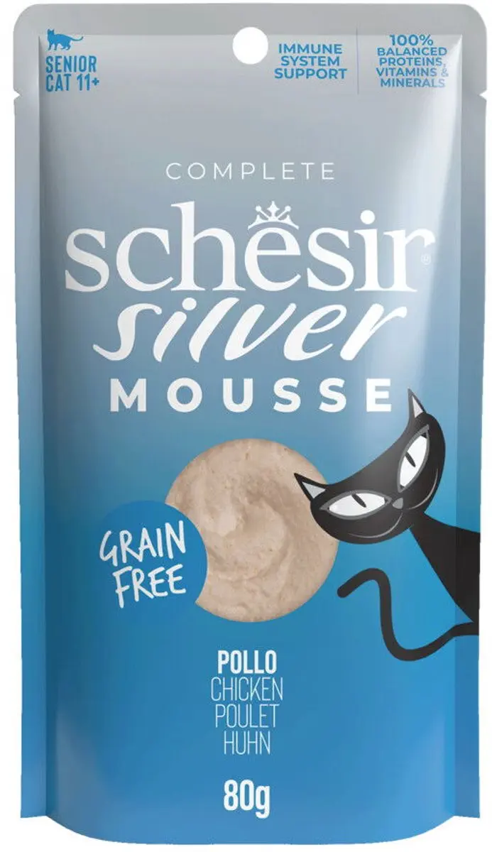 Schesir Silver Mouse 80 g - Kattenvoer - Kip - afbeelding 5 van 5