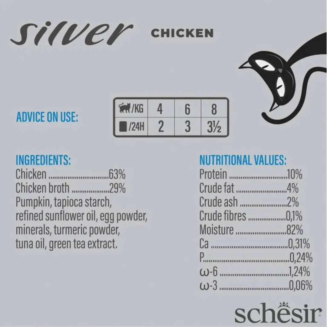 Schesir Silver Mouse 80 g - Kattenvoer - Kip - afbeelding 3 van 5