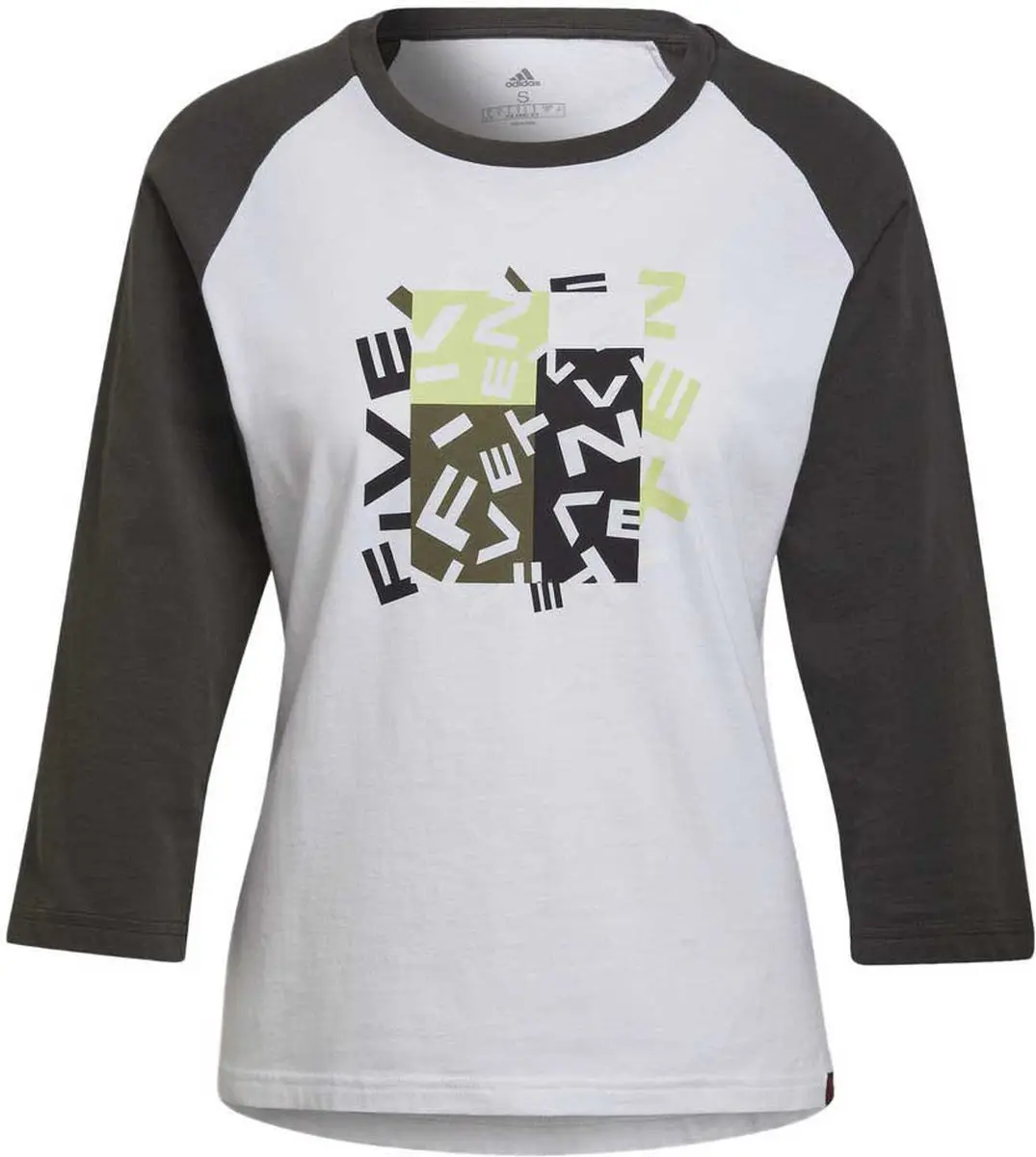 Five Ten Gfx T-shirt Met 3/4 Mouw Wit XS Vrouw