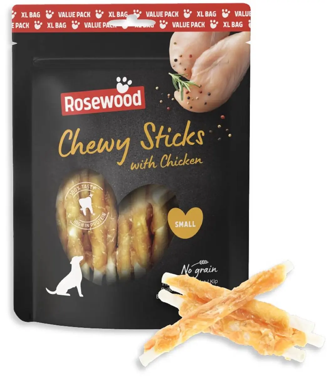 Rosewood Chewy Sticks Small Hondensnack Kip 500 g