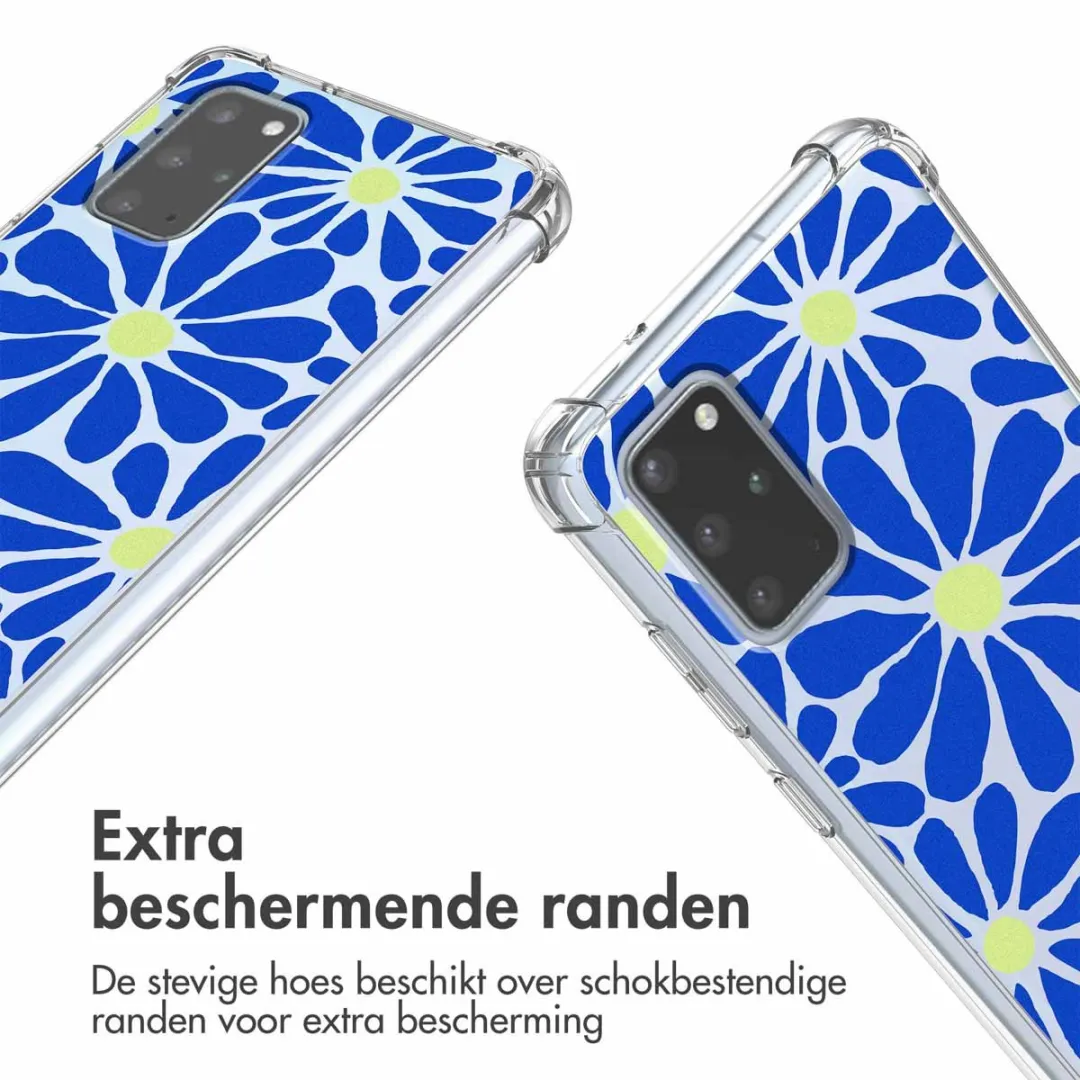 Imoshion Hoesje Samsung Galaxy S20 Plus - Cobalt Blue Flowers Connect