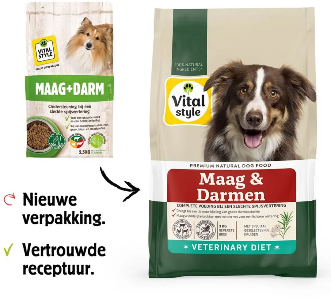 VITALstyle Maag & Darmen Hondenbrokken 3 kg - afbeelding 6 van 6