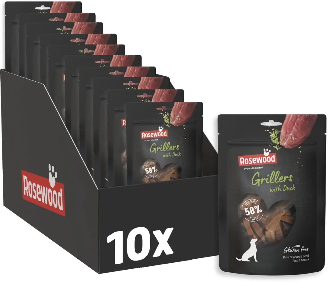 Rosewood Grillers Hondensnack Eend 10 x 100 g
