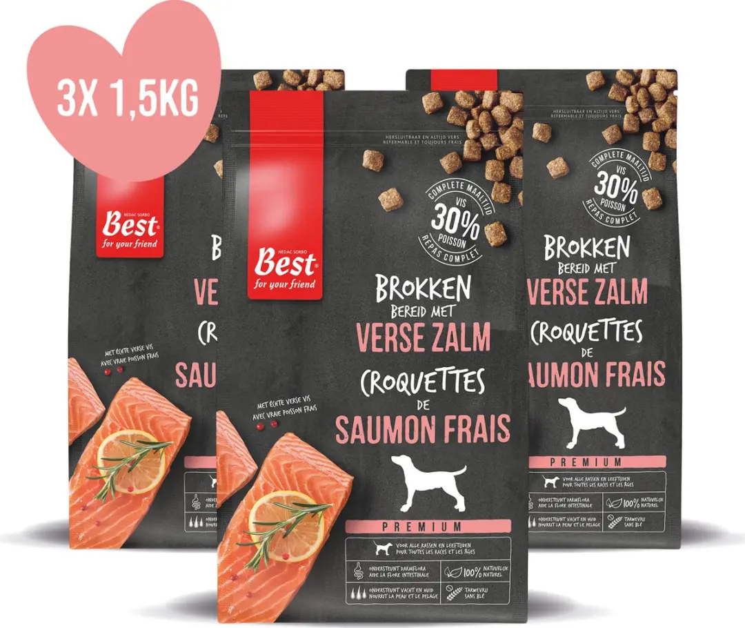 Best For Your Friend by Rosewood Hondenbrokken Zalm 4,5 kg