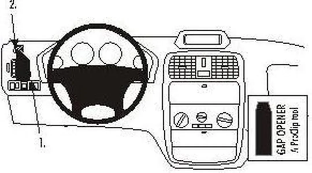 Brodit ProClip 803404 Telefoonhouder - Zwart - Mitsubishi Space Star 2003-2005