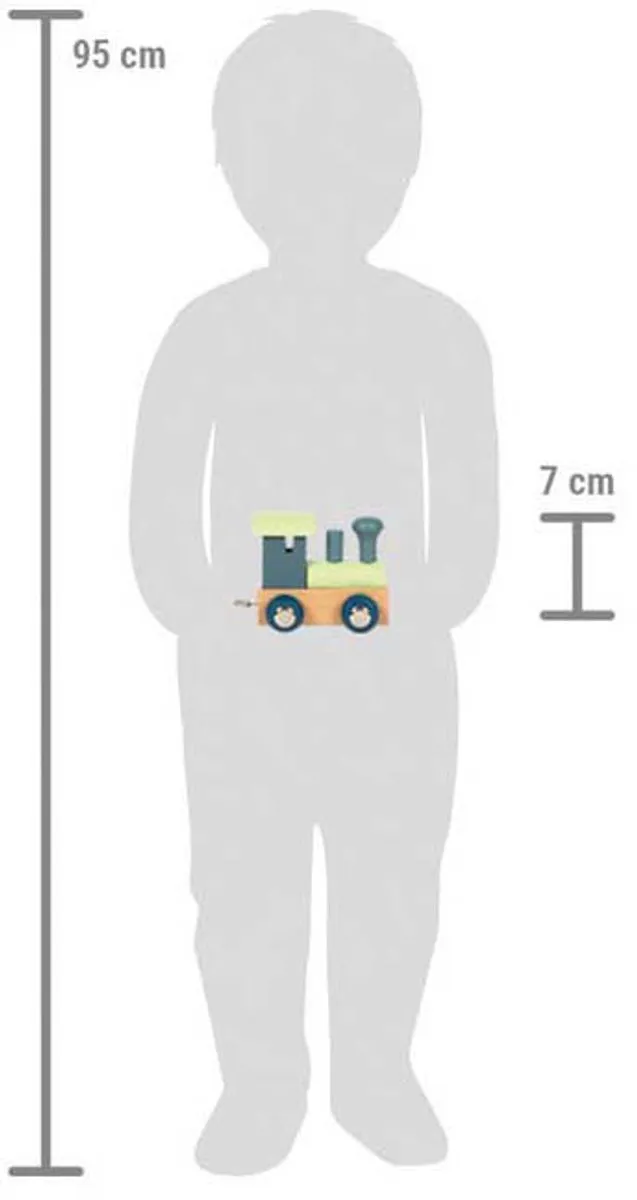 Small Foot Houten Lettertrein Polar Locomotief - 12 Stuks