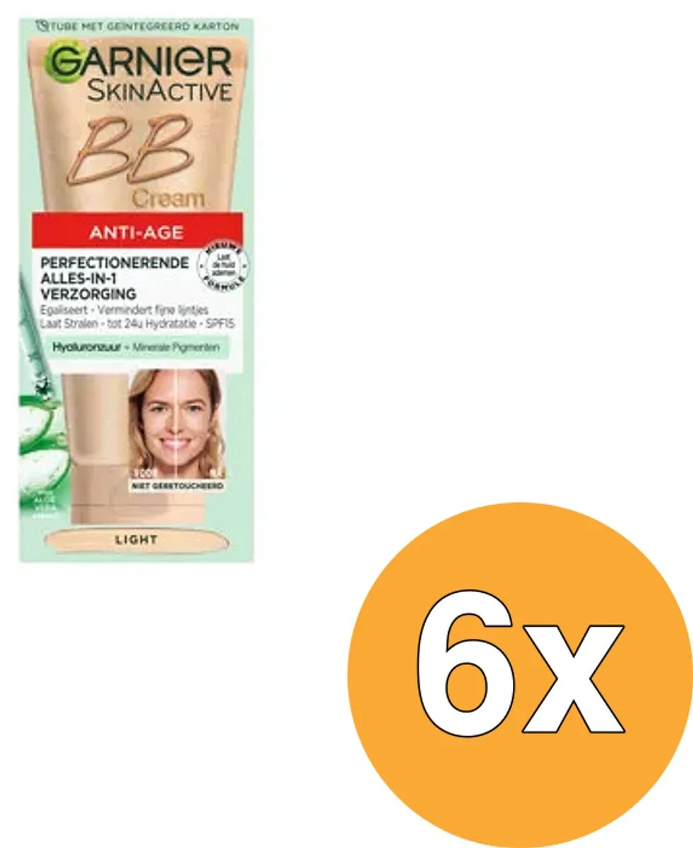 Garnier SkinActive BB Cream Light Anti-Aging 6x50ml