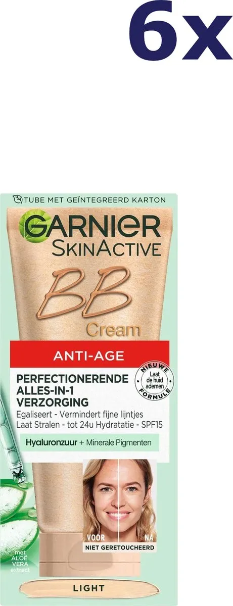 Garnier SkinActive BB Cream Light Anti-Aging 6x50ml