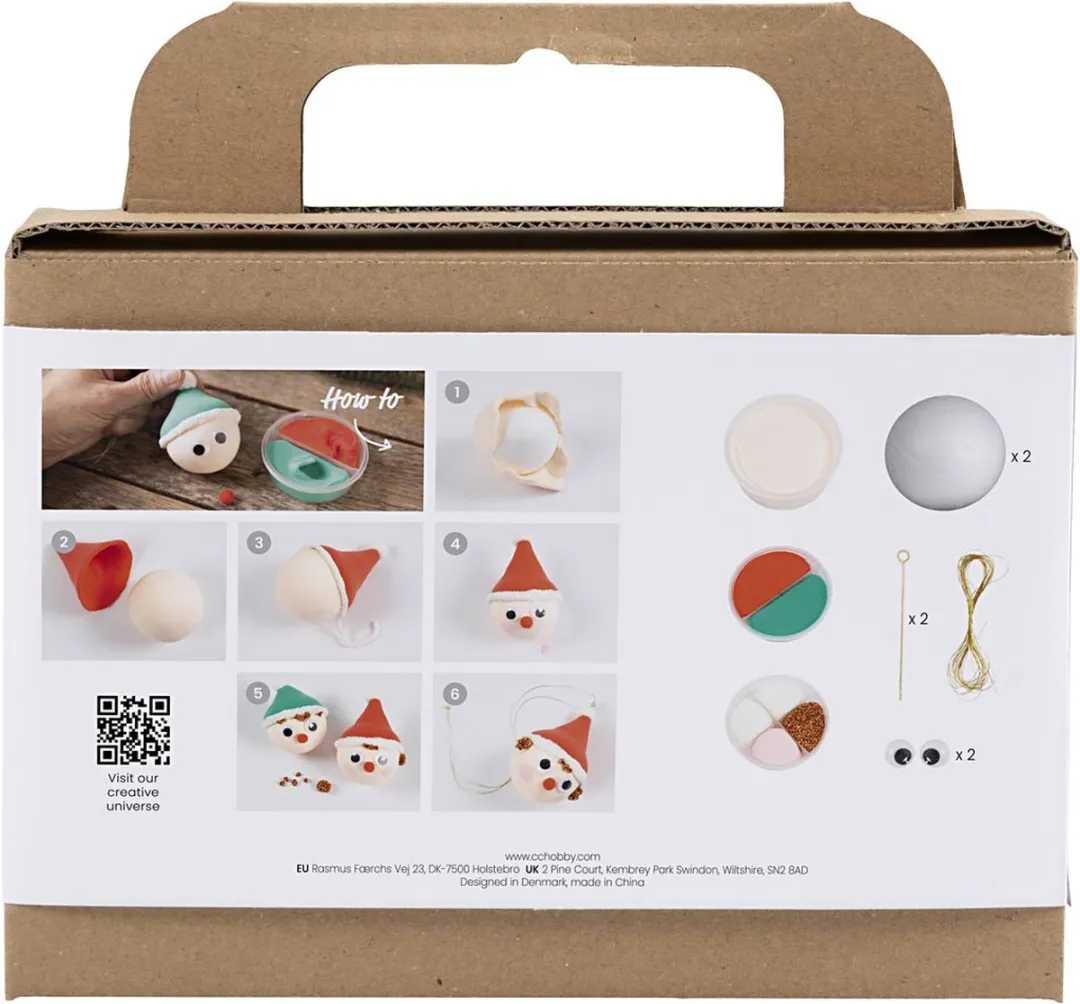 Creativ Company Mini Hobbyset Kerstballen Kabouters - Multicolor
