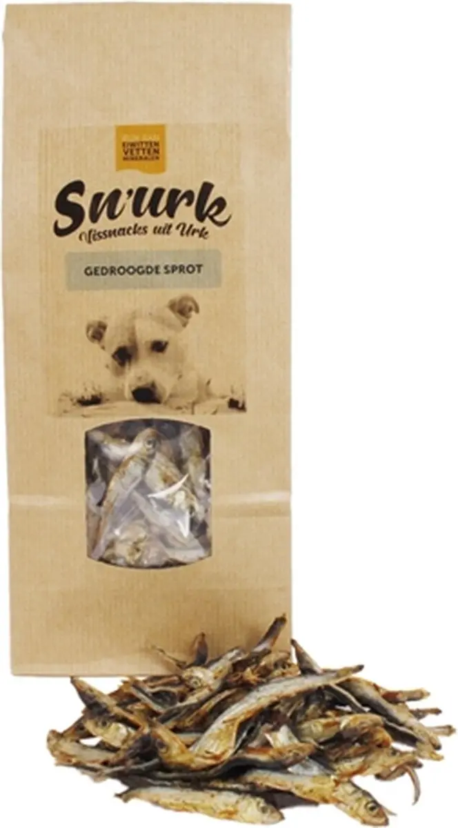 Sn'urk Gedroogde Sprot Hondensnack 75g - afbeelding 2 van 5