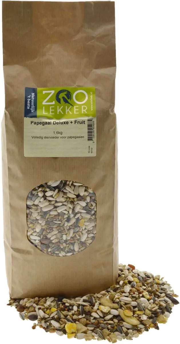 Zoolekker Papegaai Deluxe + Fruit 1,6kg
