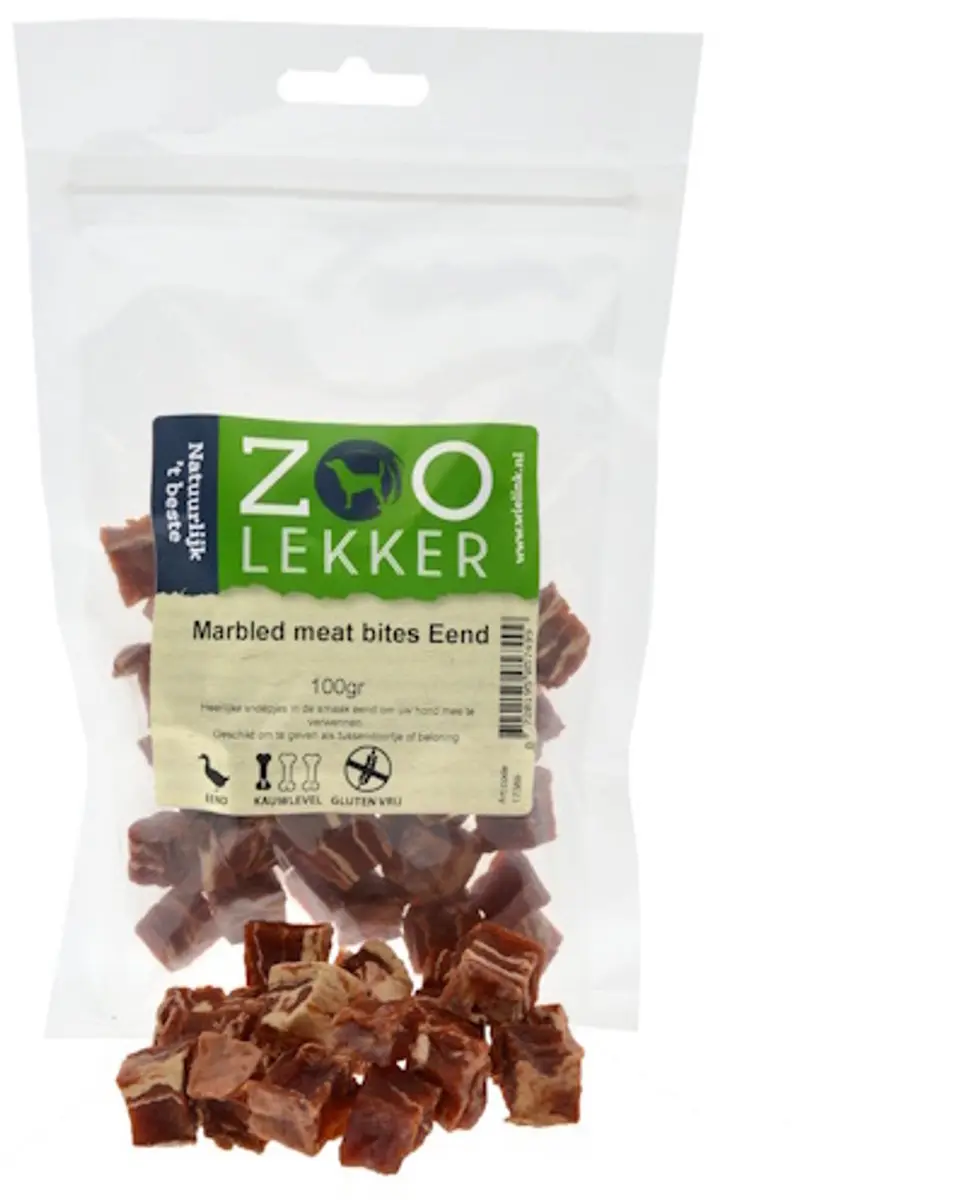 Zoolekker Marbled Meat Bites Eend