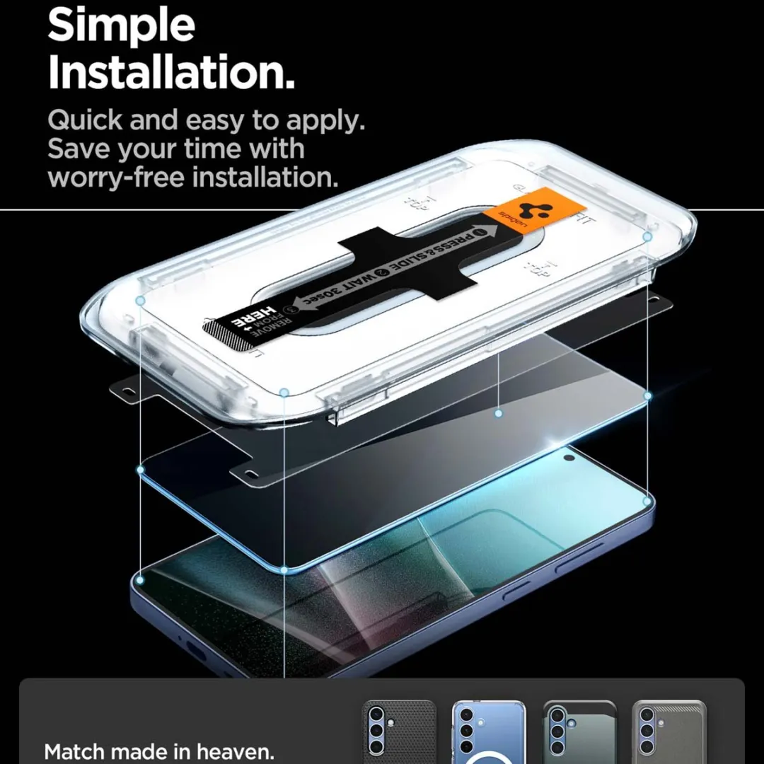 Spigen GLAStR Privacy EZ Fit Screenprotector AGL09308 - 2 Stuks - afbeelding 6 van 6
