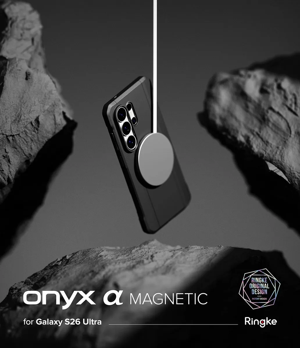 Ringke Onyx Alpha Magnetic Hoesje - Samsung Galaxy S26 Ultra - Zwart - afbeelding 6 van 6