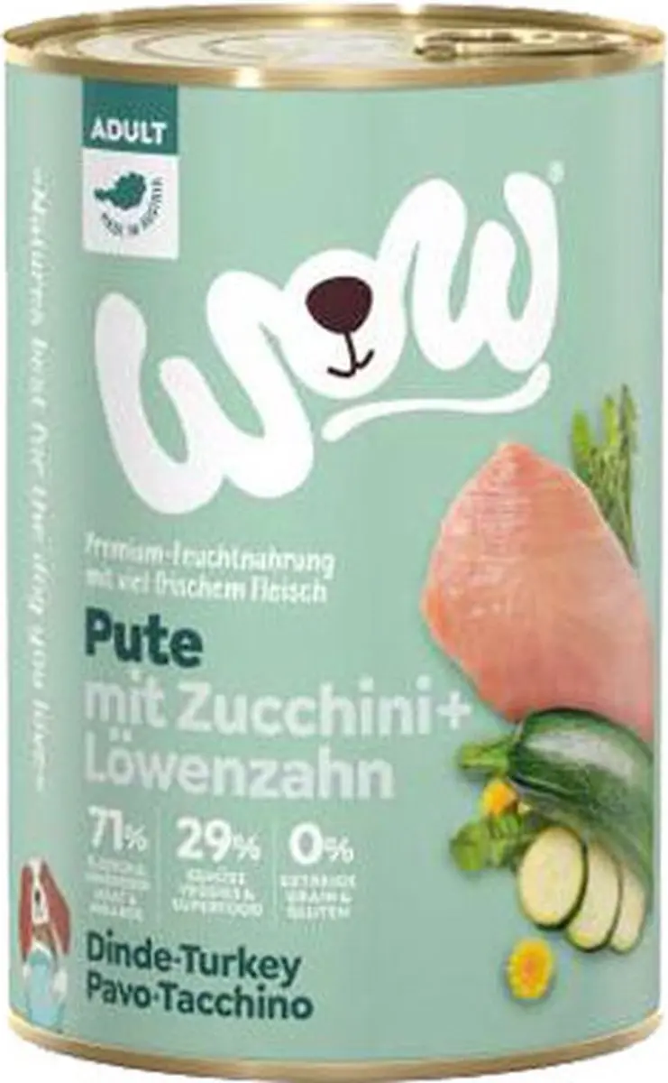 WOW Adult Hondenvoer Kalkoen - 6x 800g - afbeelding 3 van 3