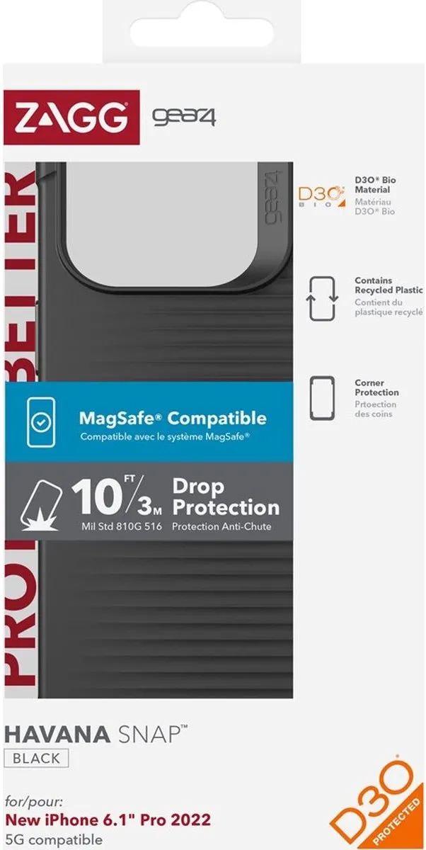 Gear4 Havana Hoesje iPhone 14 Pro - Zwart - MPN 702010061