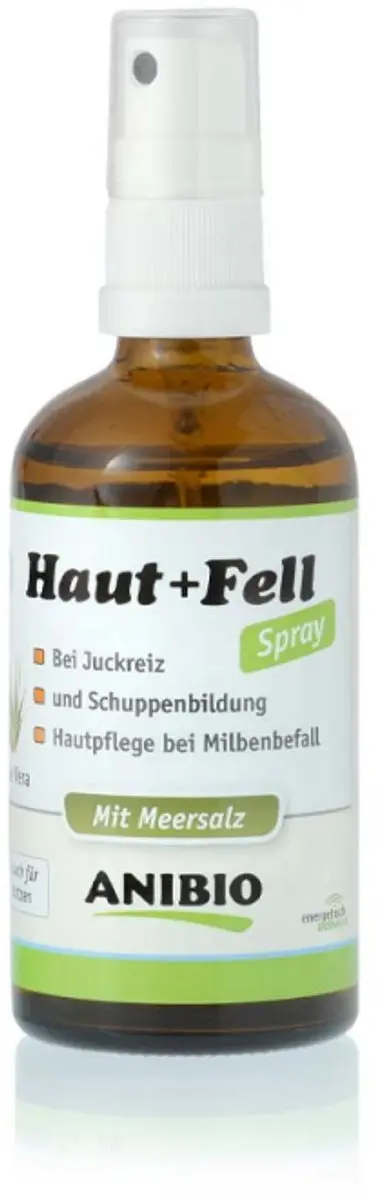 Anibio huid en vachtspray honden en katten 100ml vachtverzorging