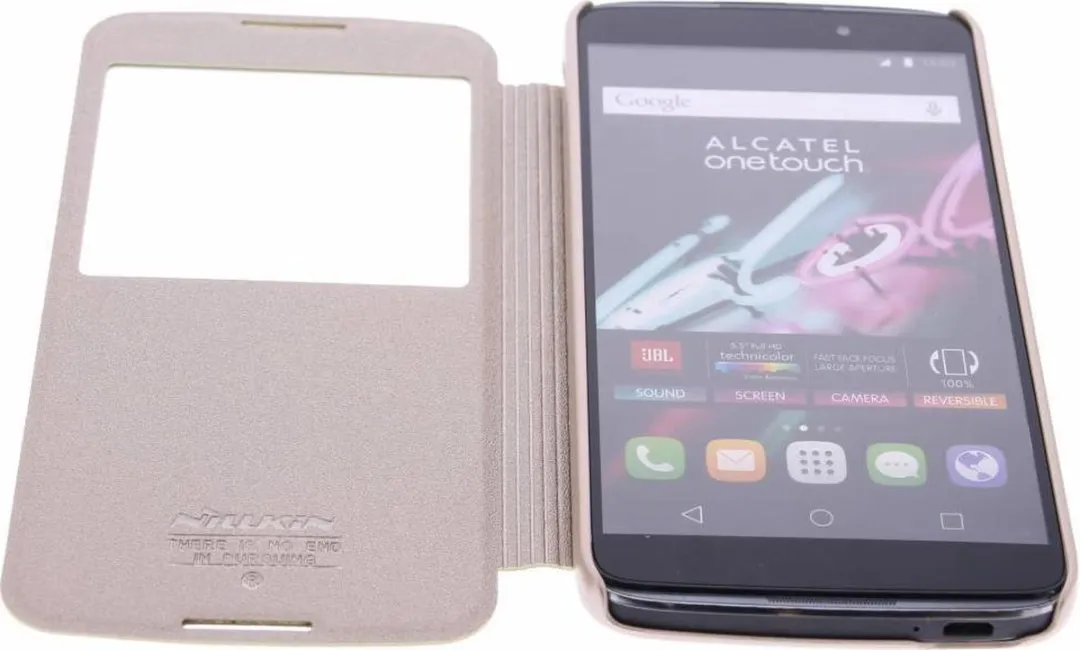 Nillkin Sparkle Booktype Hoes Alcatel One Touch Idol 3 5.5 - Goud - afbeelding 5 van 6