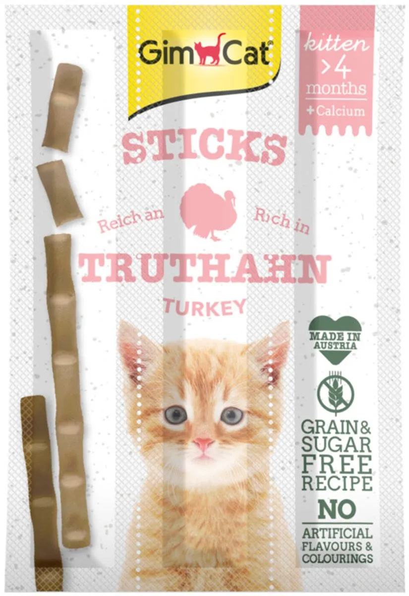 GimCat Sticks Kitten Kalkoen