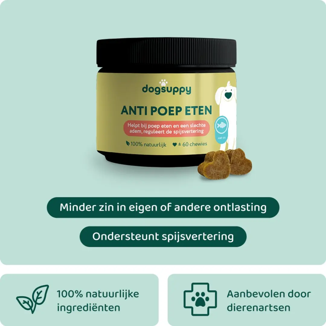 DogSuppy Anti Poep Eten Snoepjes - 60 stuks - afbeelding 2 van 6