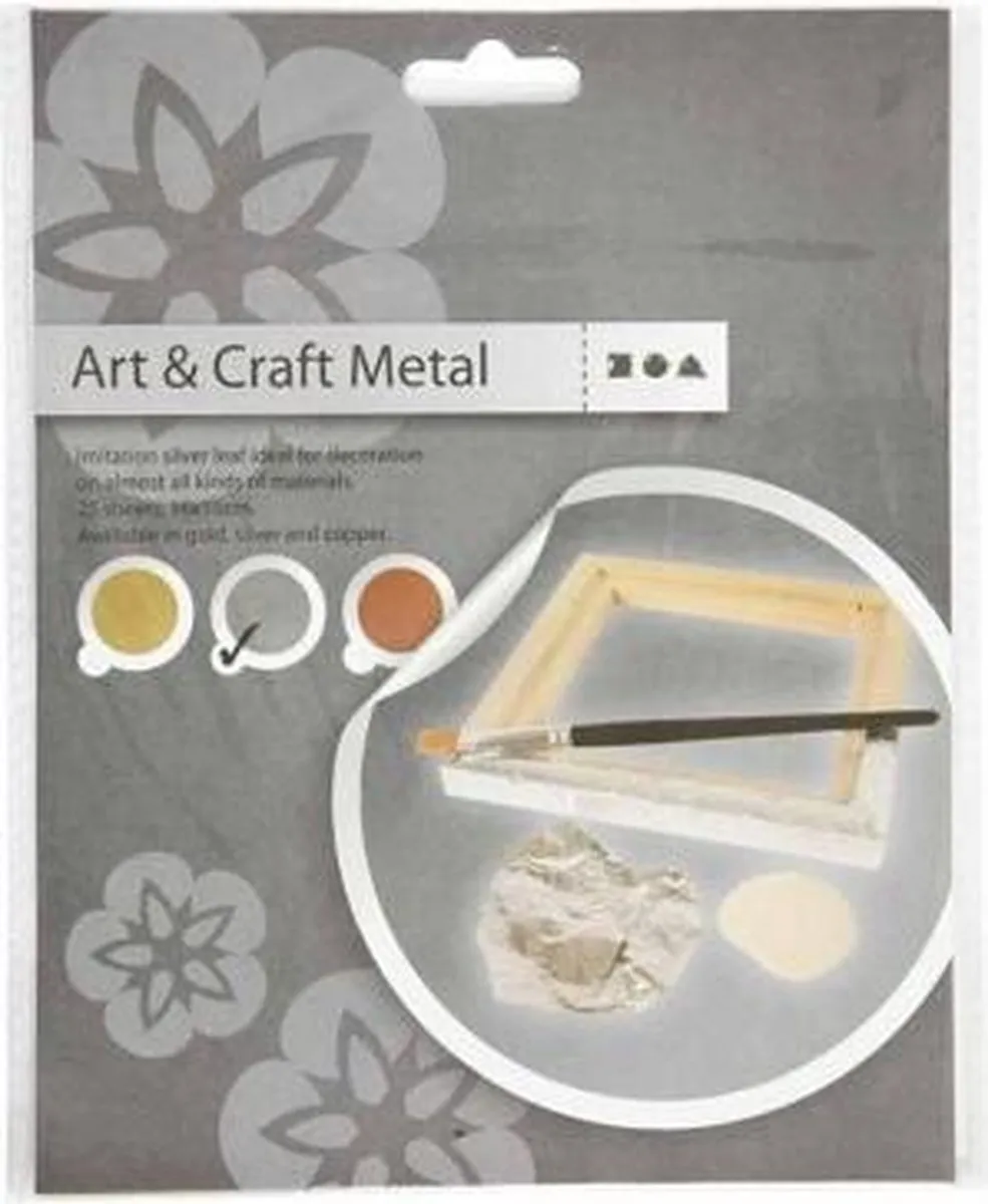 Creativ Company Imitatie Bladmetaal Zilver 16x16cm