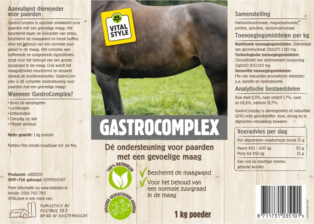 VITALstyle Gastrocomplex Paarden Supplement - 1 kg - afbeelding 5 van 6