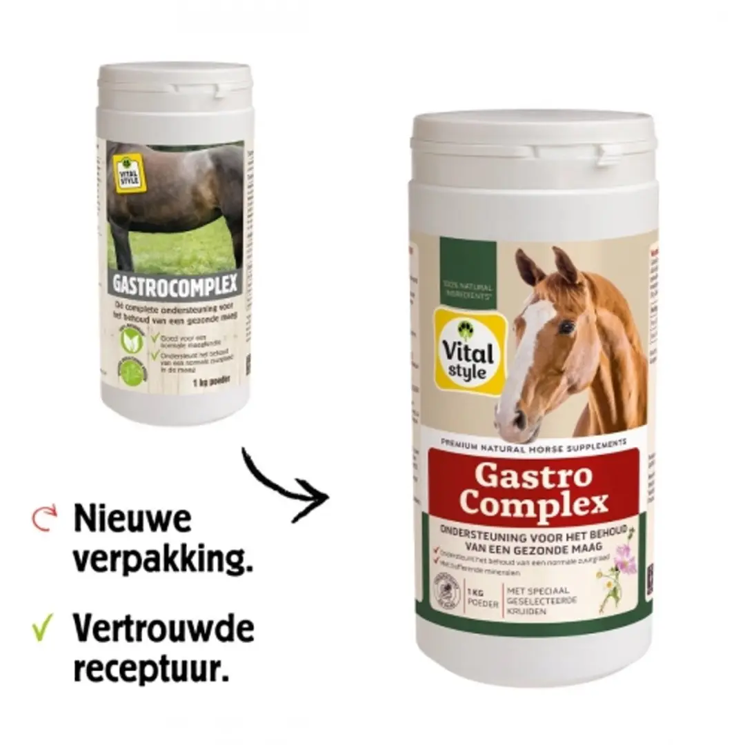 VITALstyle Gastrocomplex Paarden Supplement - 1 kg - afbeelding 3 van 6