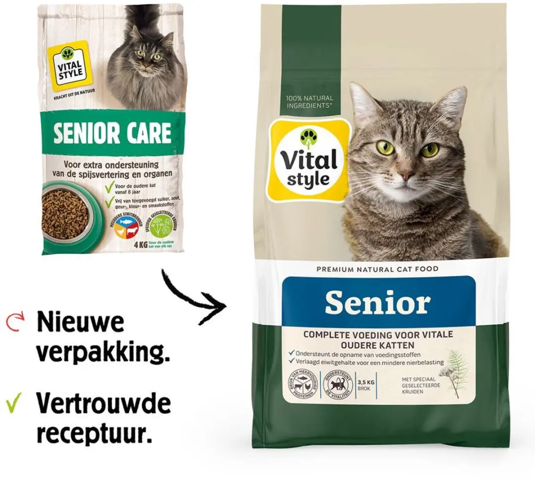 VITALstyle Senior Kattenbrokken - 3,5 kg - afbeelding 5 van 5